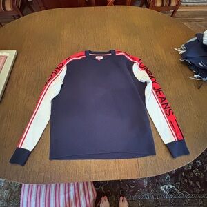 Tommy Hilfiger Navy Sweatshirt with Red Trim